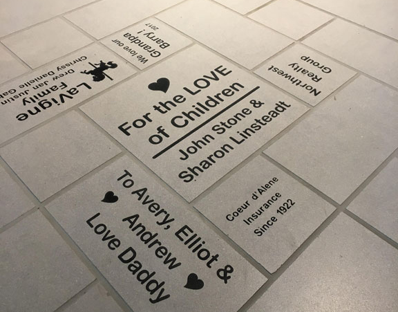 Tile floor - many special messages